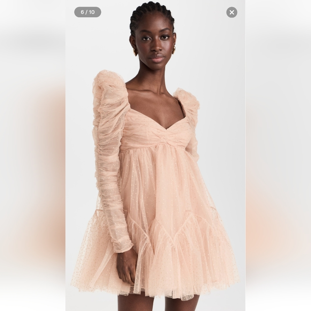 Zimmermann tulle ruched mini dress
